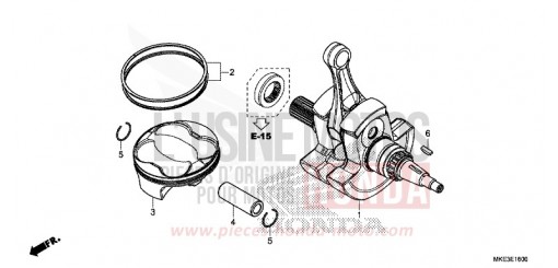 VILEBREQUIN/PISTON CRF450RH de 2017